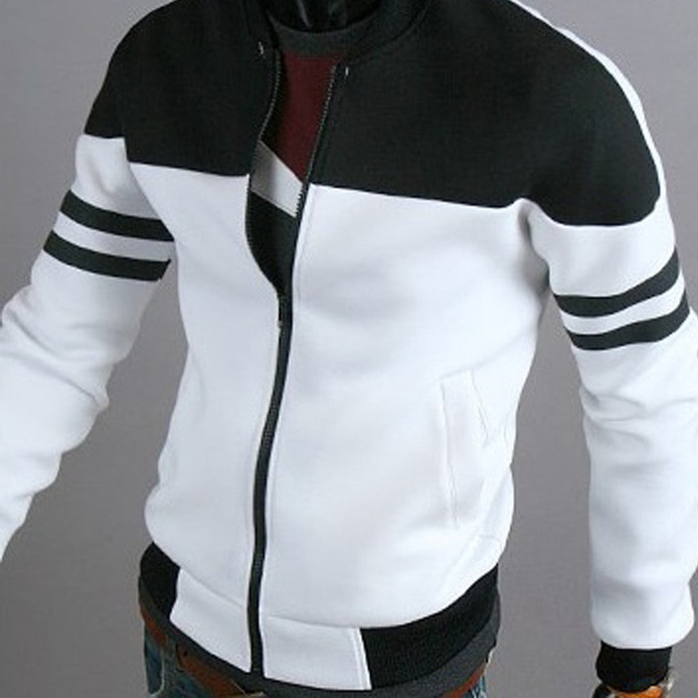 Men's Ribbon Decorative Stitching Design Jacket