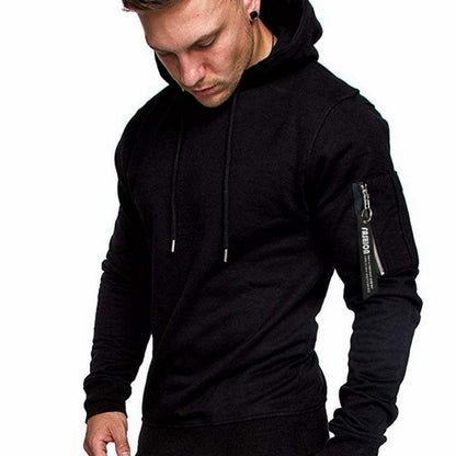 Camouflage Hooded Slim Fit Pullover for Men