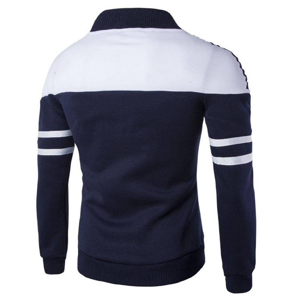 Men's Ribbon Decorative Stitching Design Jacket