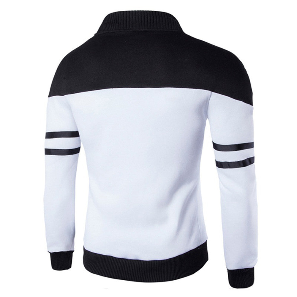 Men's Ribbon Decorative Stitching Design Jacket