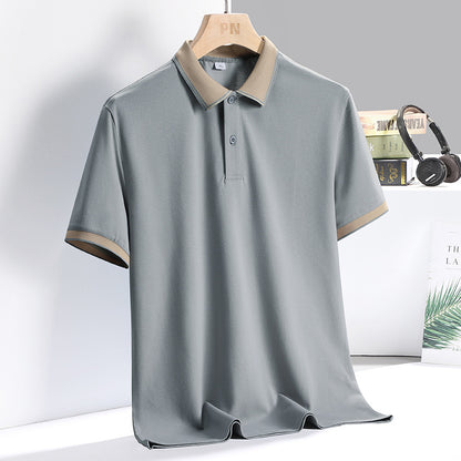 Shop at Artephi for a stunning Elegant Ice Silk Polo - Sophisticated Short Sleeve Design! Discover This polo is a statement of effortless elegance and cool composure. Crafted from the finest threads, it offers a fresh comfortable feel. only ₱937.60