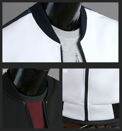 Men's Ribbon Decorative Stitching Design Jacket