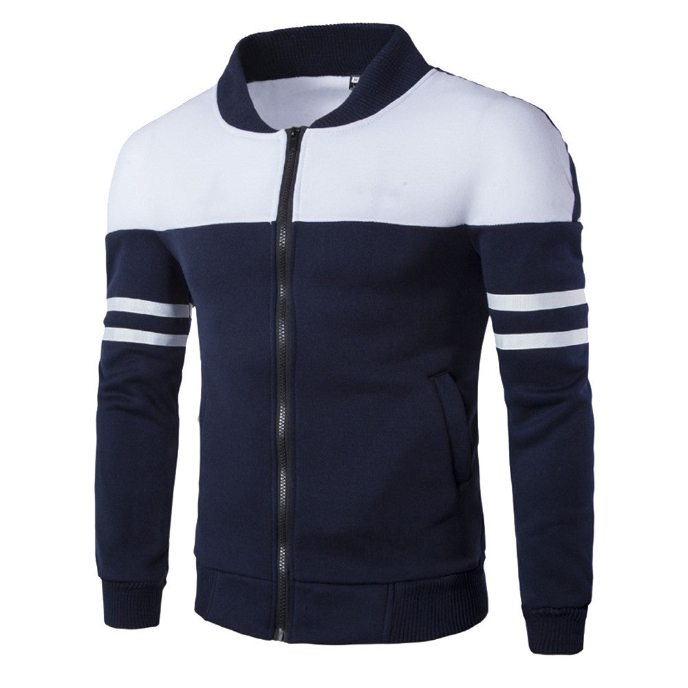 Men's Ribbon Decorative Stitching Design Jacket