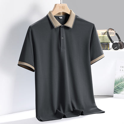 Shop at Artephi for a stunning Elegant Ice Silk Polo - Sophisticated Short Sleeve Design! Discover This polo is a statement of effortless elegance and cool composure. Crafted from the finest threads, it offers a fresh comfortable feel. only ₱879.00