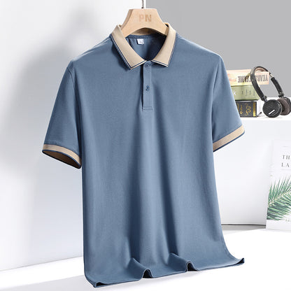 Shop at Artephi for a stunning Elegant Ice Silk Polo - Sophisticated Short Sleeve Design! Discover This polo is a statement of effortless elegance and cool composure. Crafted from the finest threads, it offers a fresh comfortable feel. only ₱779.00