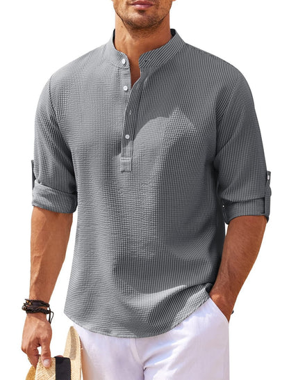 Shop at Artephi for a stunning Rustic Elegance: Men’s Dual Sleeve Western Shirt! Discover Western Style Meets Functionality: This shirt seamlessly transitions from a laid-back long-sleeve look to a breezy short-sleeve vibe with a sturdy button clasp. only