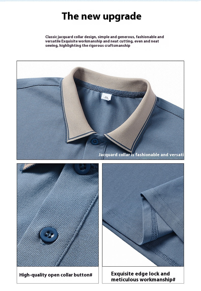 Shop at Artephi for a stunning Elegant Ice Silk Polo - Sophisticated Short Sleeve Design! Discover This polo is a statement of effortless elegance and cool composure. Crafted from the finest threads, it offers a fresh comfortable feel. only ₱937.60