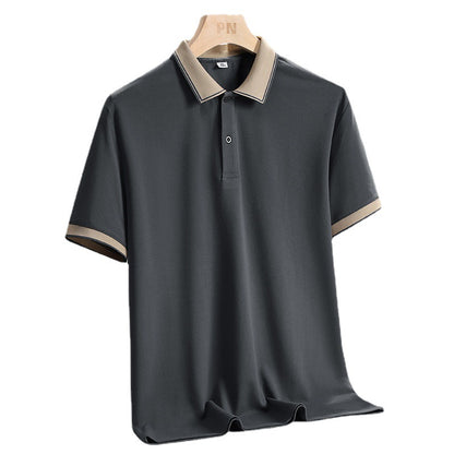 Shop at Artephi for a stunning Elegant Ice Silk Polo - Sophisticated Short Sleeve Design! Discover This polo is a statement of effortless elegance and cool composure. Crafted from the finest threads, it offers a fresh comfortable feel. only ₱937.60